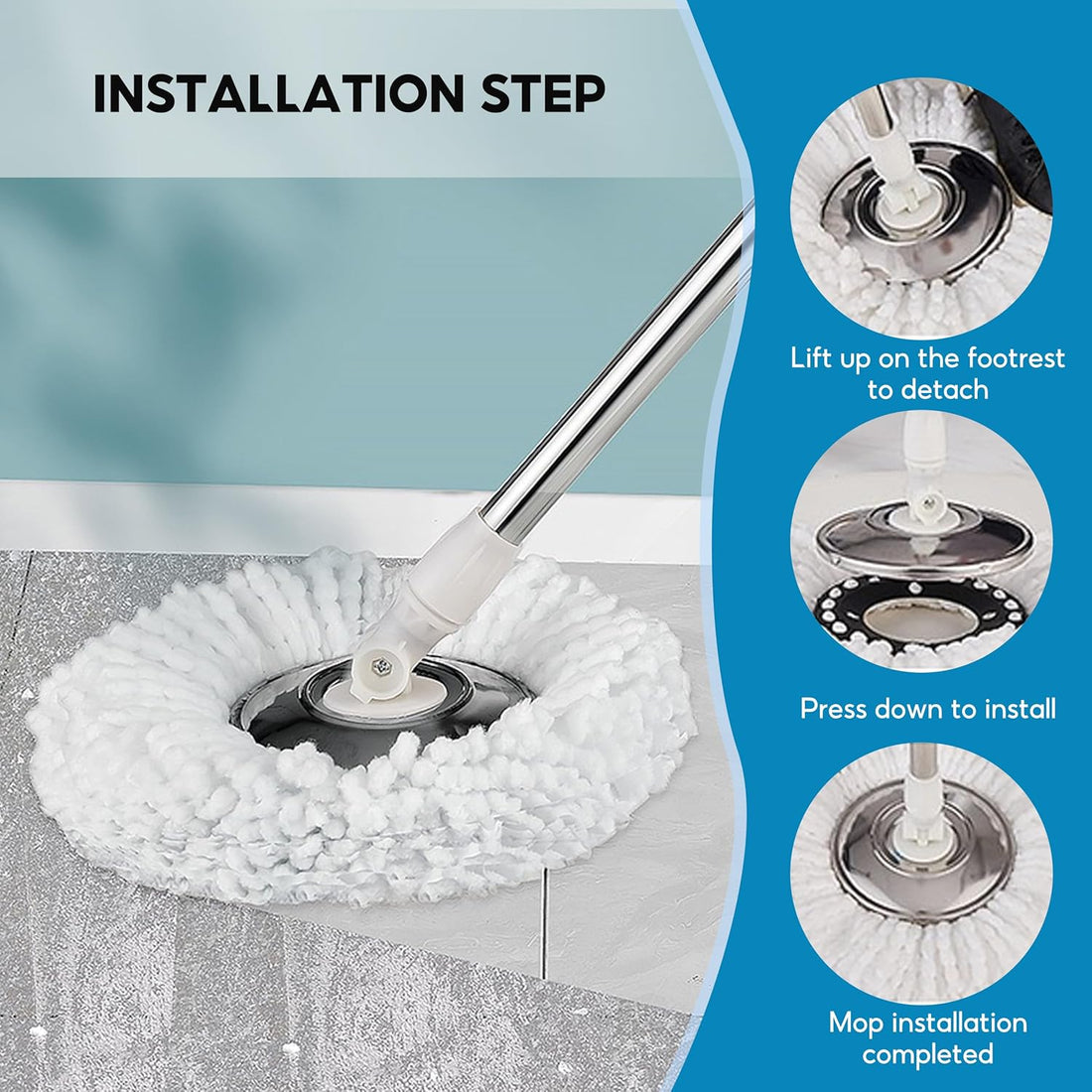 Swisspack 1 pack circular spin mop pads