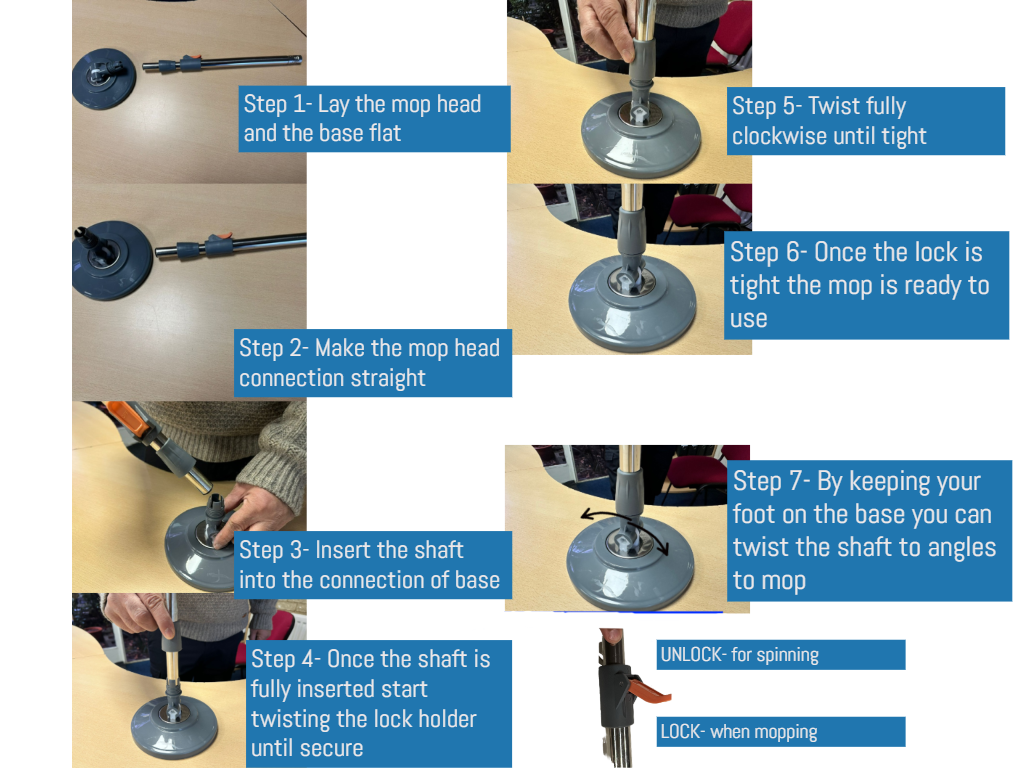Spin Op And Bucket With Wringer Set, 360° Rotating Head Op Bucket - View #10